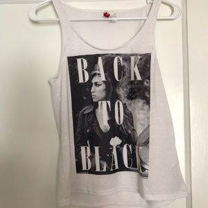 Amy Winehouse graphic tank top